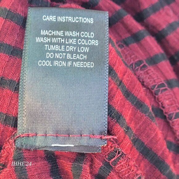 Striped Burgundy & Black Long Sleeve Women Bodysuit With Cross Back/ Medium - Picture 8 of 8